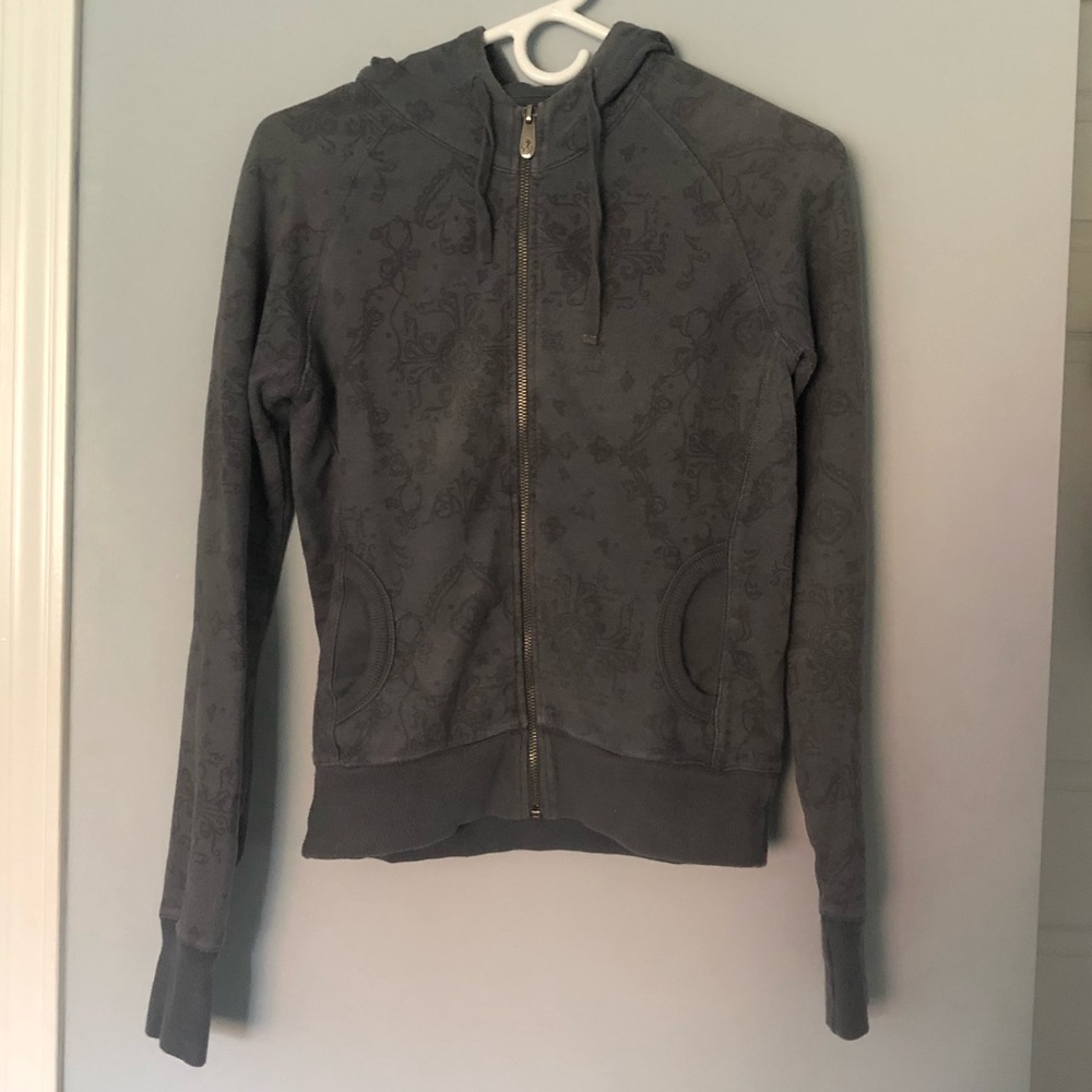 Song printed zip-up hoody